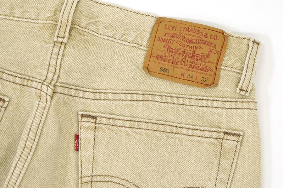 90'S LEVI'S 501 COLOR JEANS BEIGE (SIZE.W34 L32) MADE IN USA