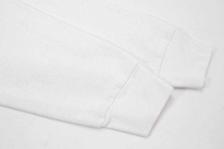 90's FRUIT OF THE LOOM ''WINE STAIN'' プリントスウェット ホワイト 表記(L)