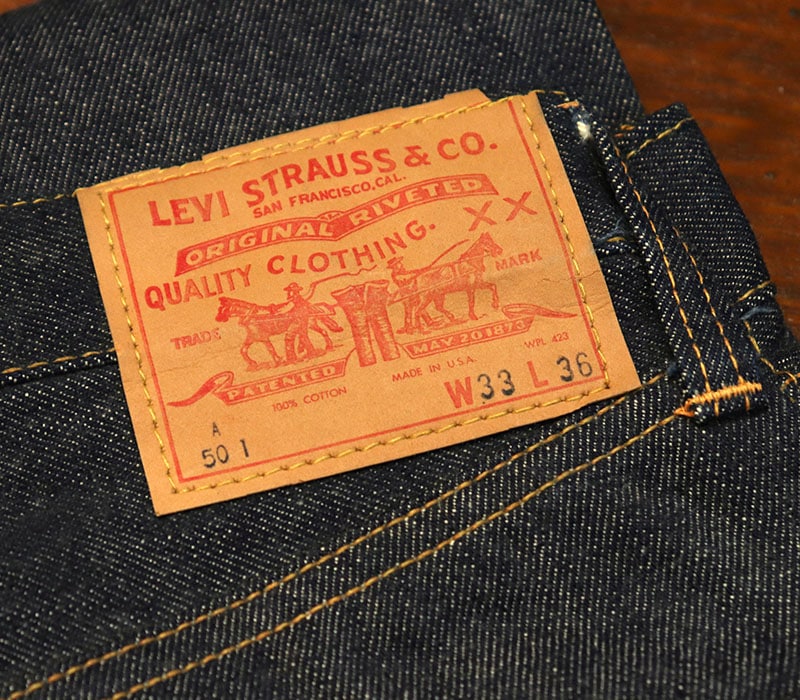 1960s DEAD STOCK , LEVIS 501E A-TYPE , WAIST SINGLE , Size W33 L36