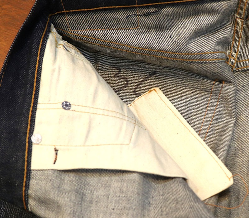 1960s DEAD STOCK , LEVIS 501E A-TYPE , WAIST SINGLE , Size W33 L36