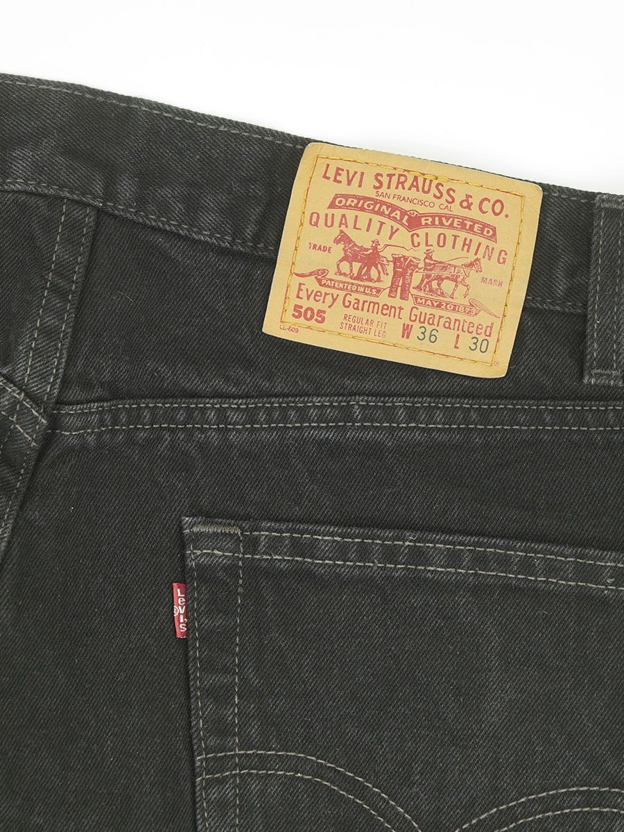 90'S LEVI'S 505 BLACK JEANS (SIZE.W36 L30) MADE IN USA | SOLD OUT