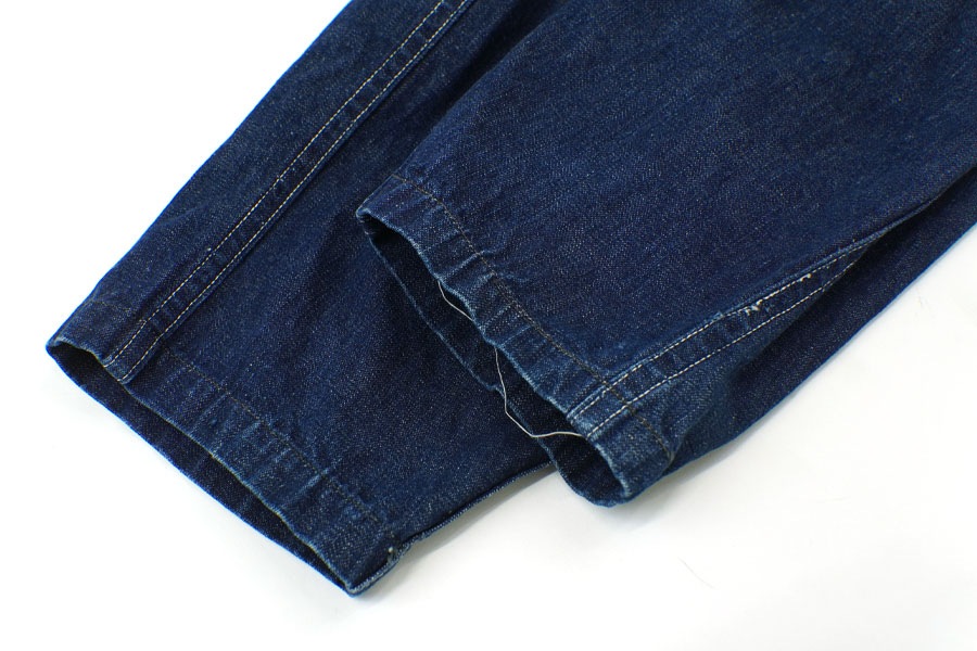 40's ダブル襟 月桂樹ボタン 3つポケ デニムカバーオール 濃紺 実寸(40