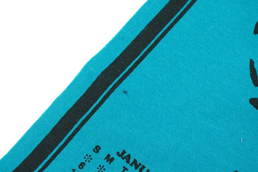 70's WOODSTOCK 1974カレンダー フェルトペナント ブルー DEAD