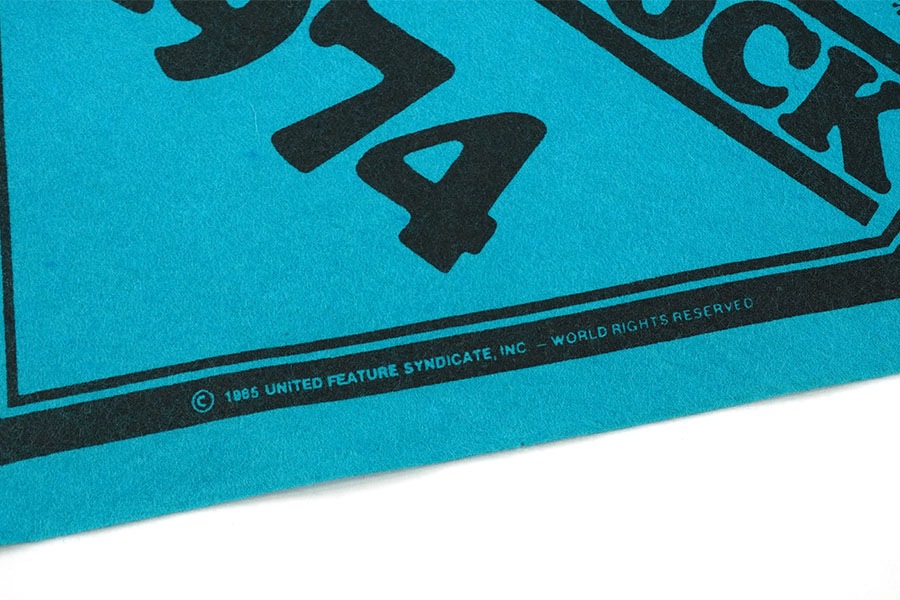 70's WOODSTOCK 1974カレンダー フェルトペナント ブルー DEAD