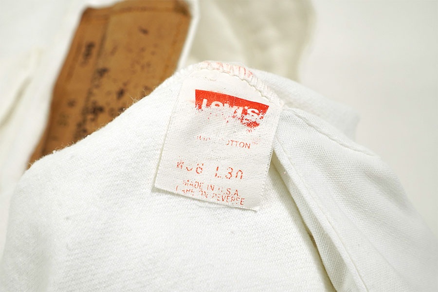 90's Levi's 505 オレンジタブ ホワイト デニムパンツ 表記