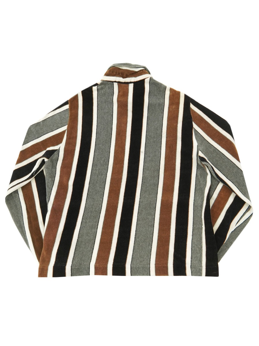 90s USA製 カールカナイ ストライプ柄 ハーフジップ プルオーバー