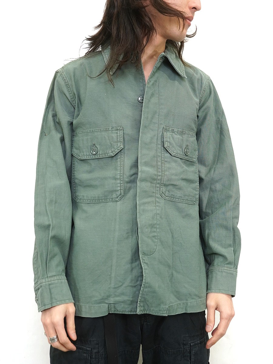 50's U.S.AIR FORCE ユーティリティシャツ セージグリーン 実寸(15位