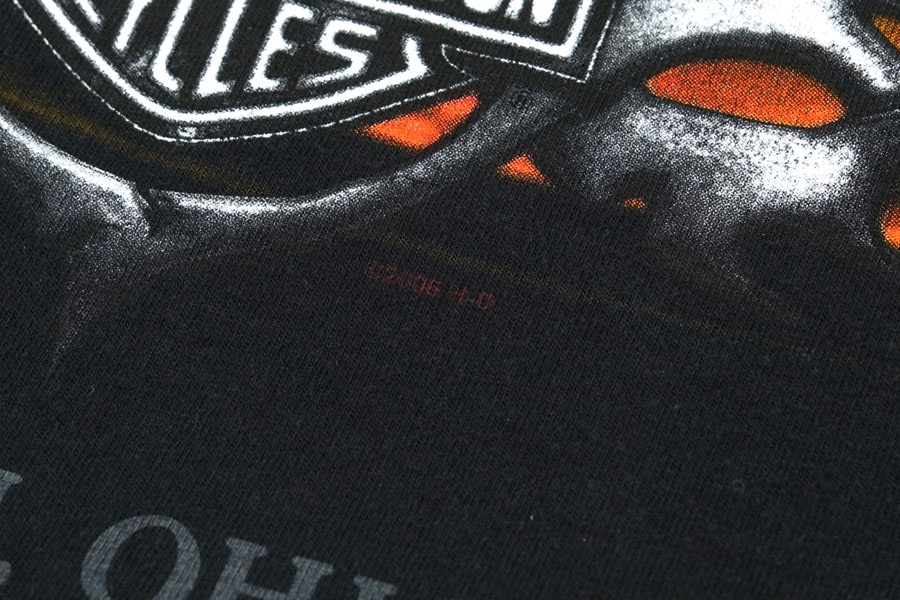 00's HARLEY-DAVISON ウルフ ''LIBERTY'' 両面プリントTシャツ 表記(L) USA製