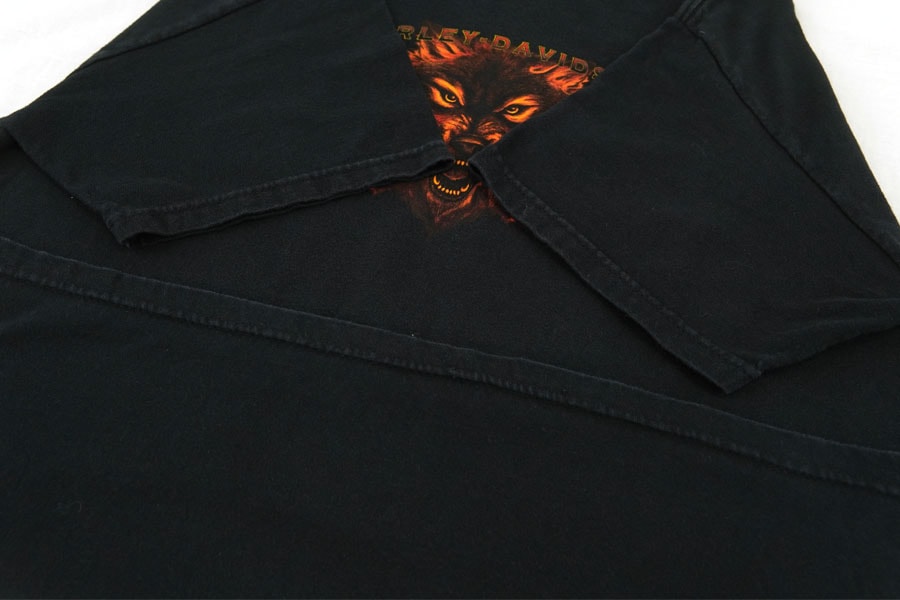 00's HARLEY-DAVISON ウルフ ''LIBERTY'' 両面プリントTシャツ 表記(L) USA製