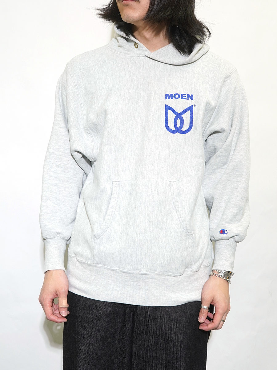 90'S CHAMPION REVERSE WEAVE HOODIE ''SUPPLY CORP'' BACK PRINT GREY