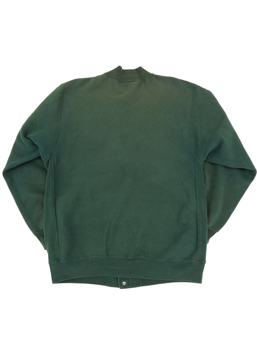 90'S CHAMPION REVERSE WEAVE FULL SNAP PLAIN GREEN (SIZE. X LARGE