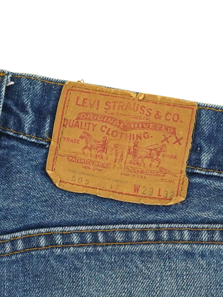 【BerBerJin 購入】 70's Levi's 517 デニム パンツ 70's Levi's 517 シングル デニムパンツ 縦落ち 表記(34x30