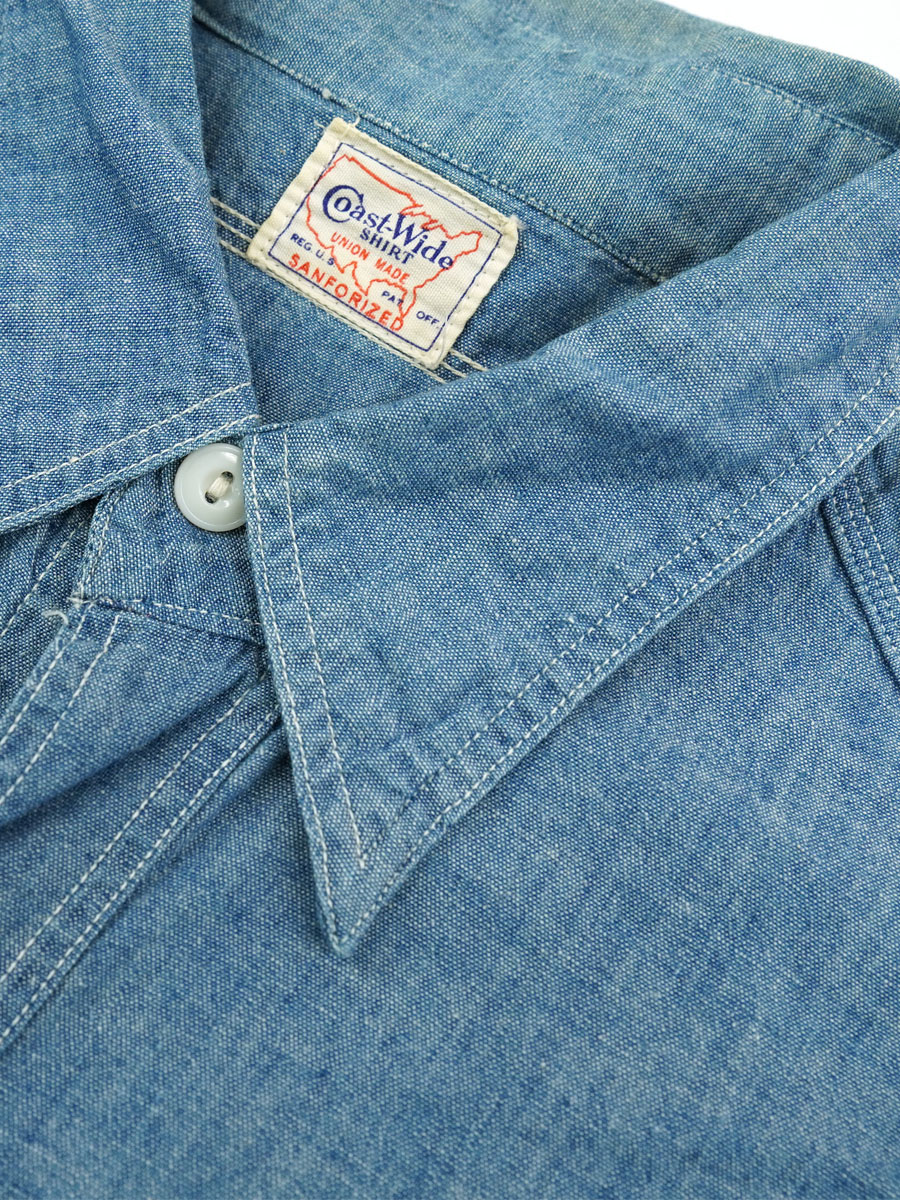 フ*カ様 50's CoastWide シャンブレーシャツ 50's Coast-Wide Black Chambray Shirts - jam-clothing