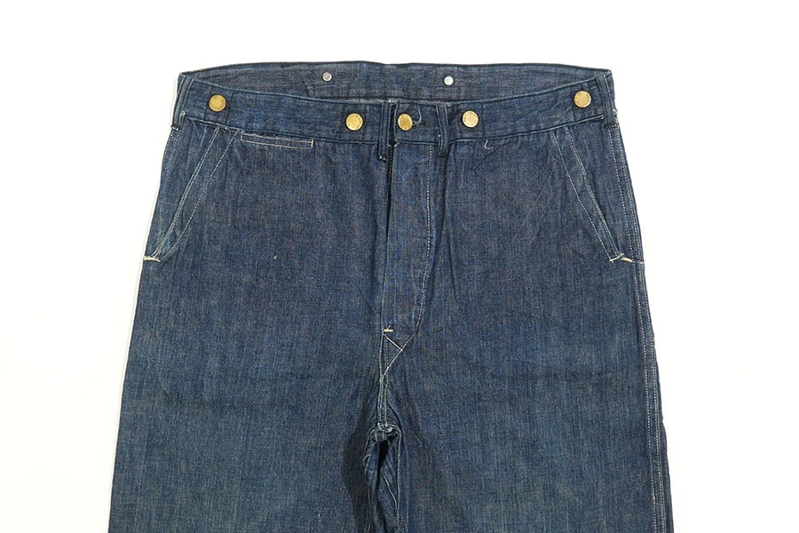 20's～ BIG SMITH バックルバック/サスペンダーボタン付き デニムペインターパンツ 極上雰囲気 実寸(W35 L28.5位)