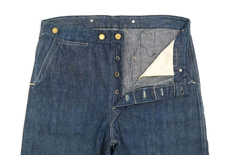 20's～ BIG SMITH バックルバック/サスペンダーボタン付き デニムペインターパンツ 極上雰囲気 実寸(W35 L28.5位)