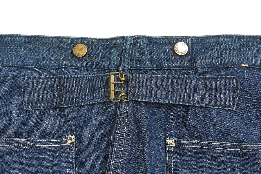 20's～ BIG SMITH バックルバック/サスペンダーボタン付き デニムペインターパンツ 極上雰囲気 実寸(W35 L28.5位)