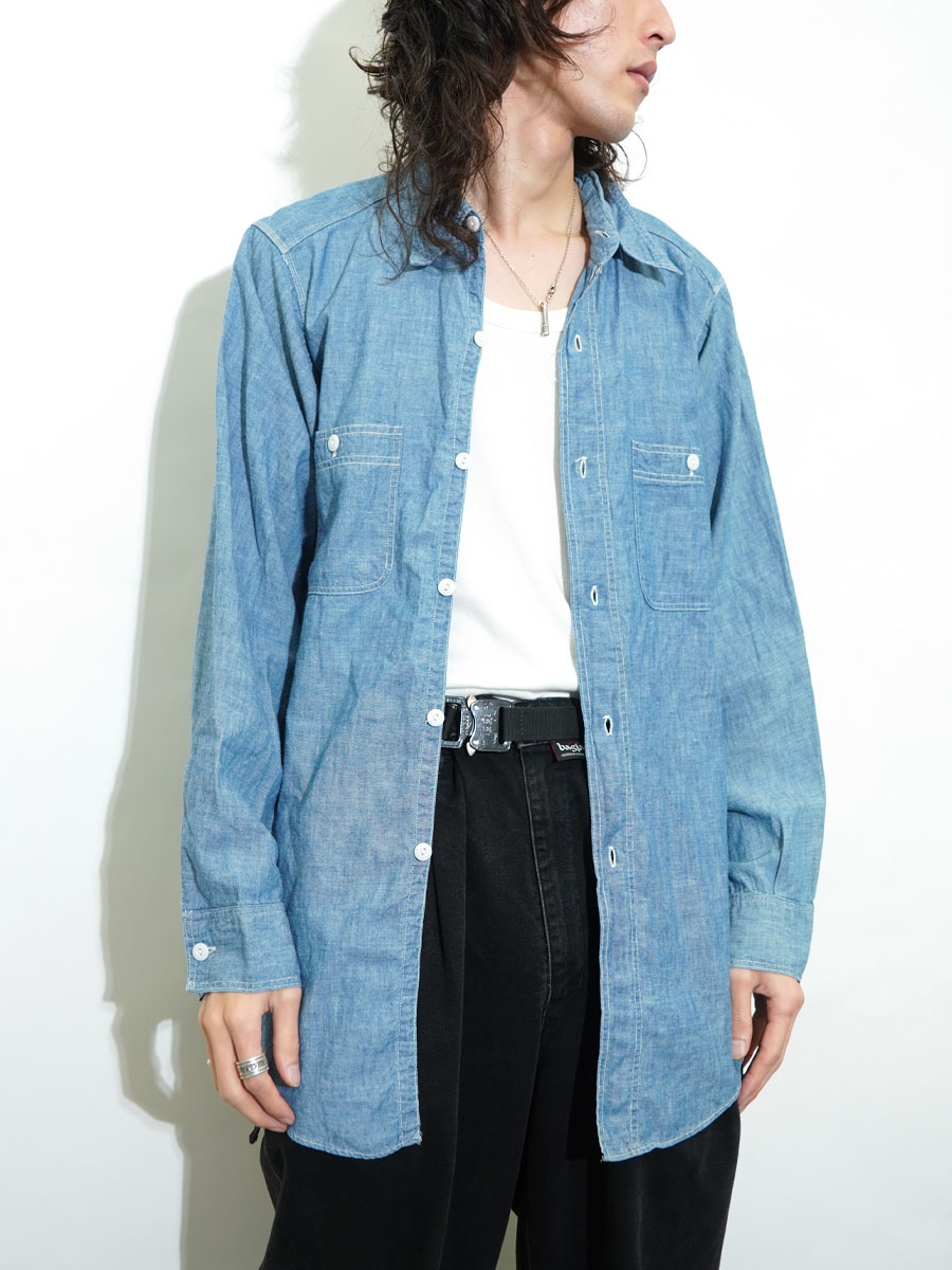 50's～ Coast-Wide マチ付き シャンブレーシャツ 実寸(15位