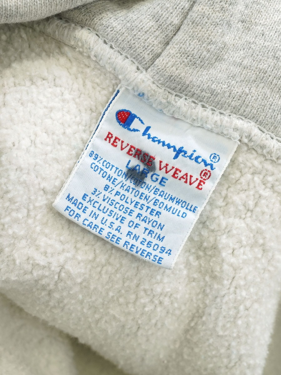 90's 刺繍タグ チャンピオンRW フルスナップパーカー リブライン