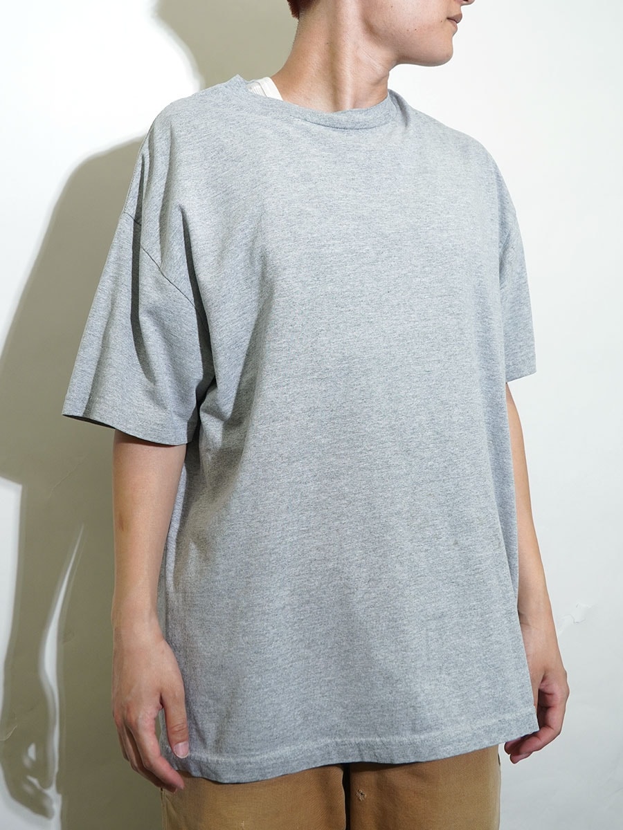 00s Independent アイアンクロスロゴ Tシャツ グレー XL 90's NHS INDEPENDENT アイアンクロスロゴ 両面袖プリント T