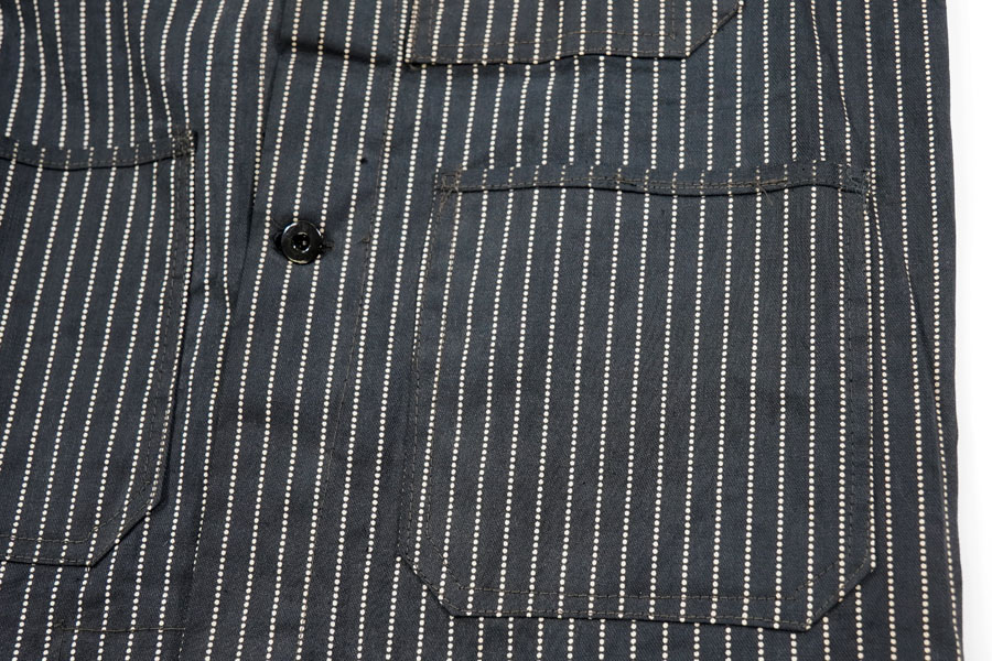 1910's-20's WABASH STRIPE COVER ALL BLACK DEAD STOCK size34
