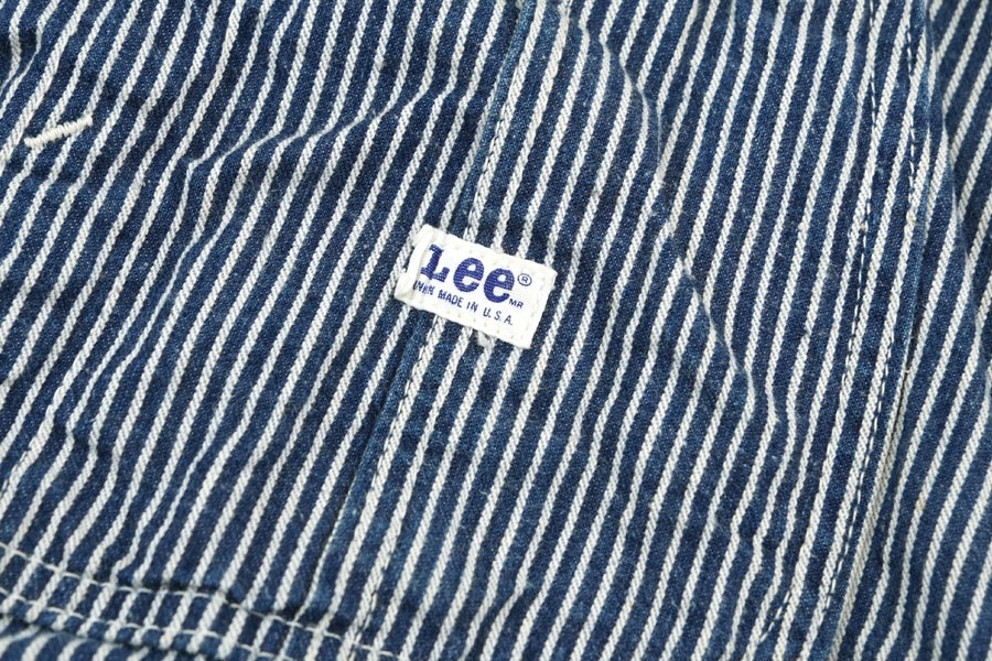 70's Lee ヒッコリーストライプ オーバーオール 実寸(45x30位) | NEW