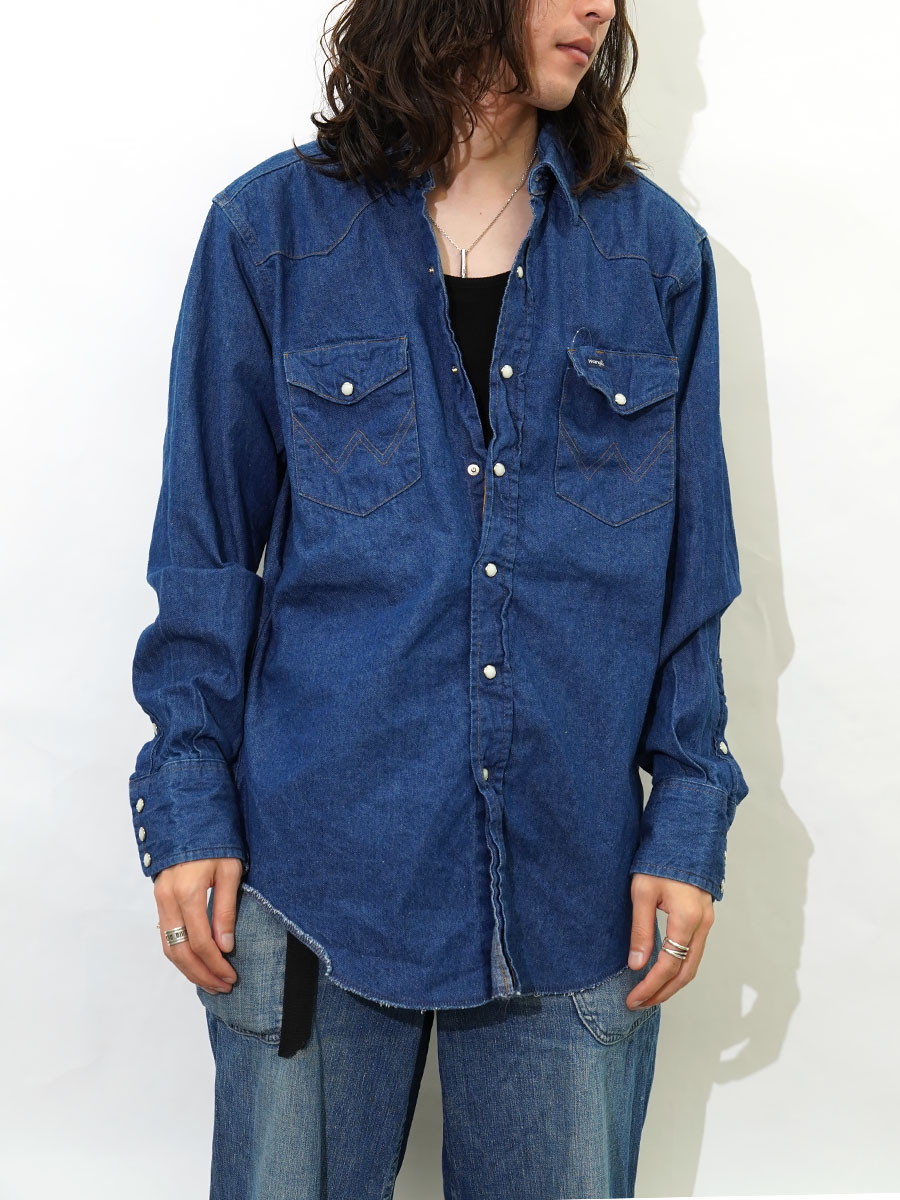 80's Wrangler デニムウエスタンシャツ 表記(16 1/2x34) | NEW ITEM