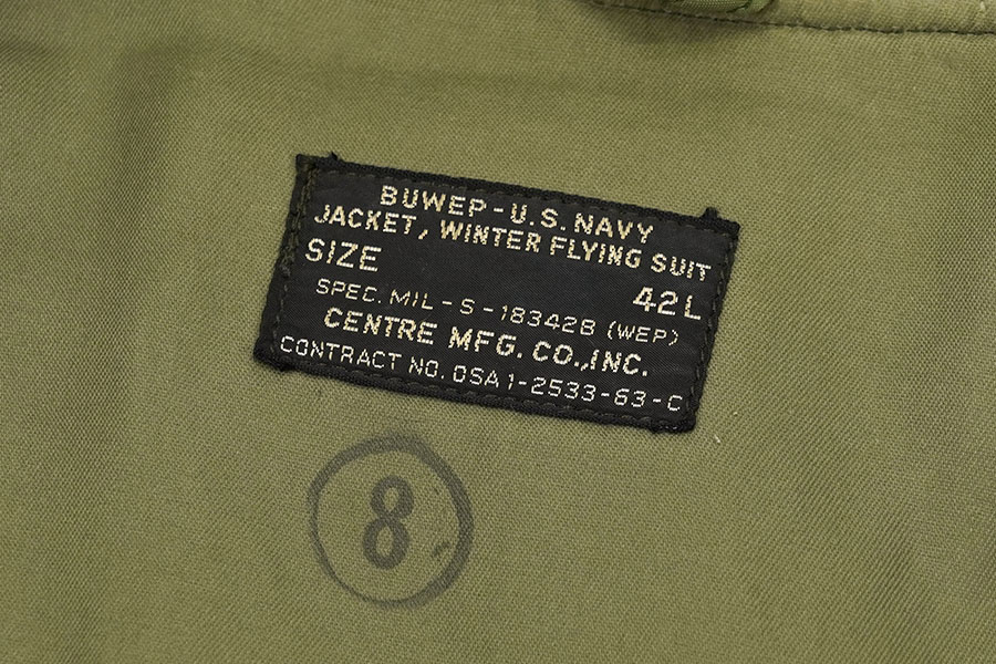 63's U.S.NAVY MIL-S-18342B(WEP) WEPジャケット 表記(42L) ワッペン付き