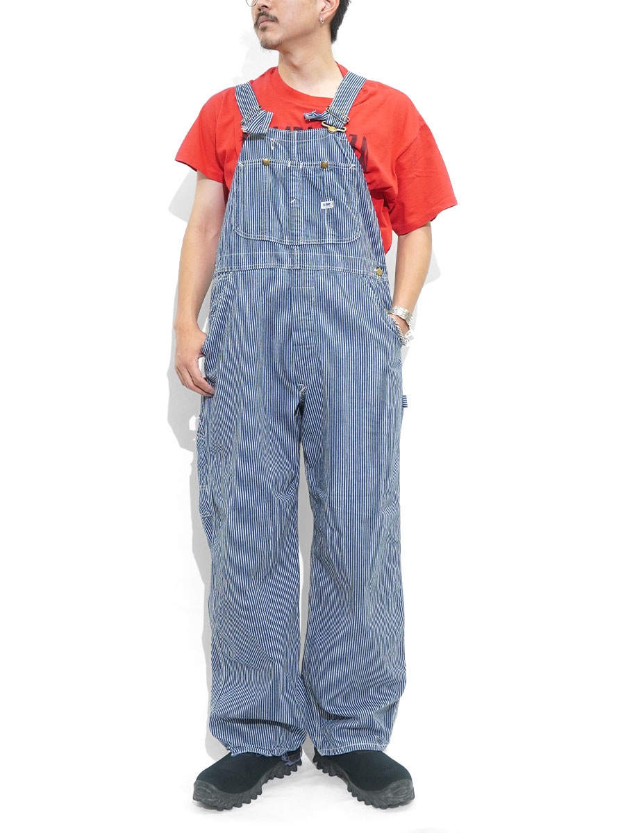 70's Lee ヒッコリーストライプ オーバーオール 実寸(W37 L30) | NEW