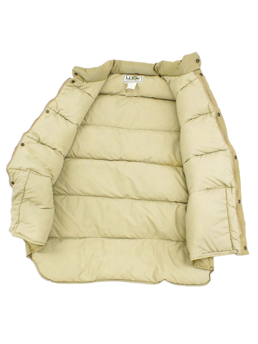 80's L.L.Bean 60/40クロス ダウンベスト ベージュ 表記(XL) | NEW