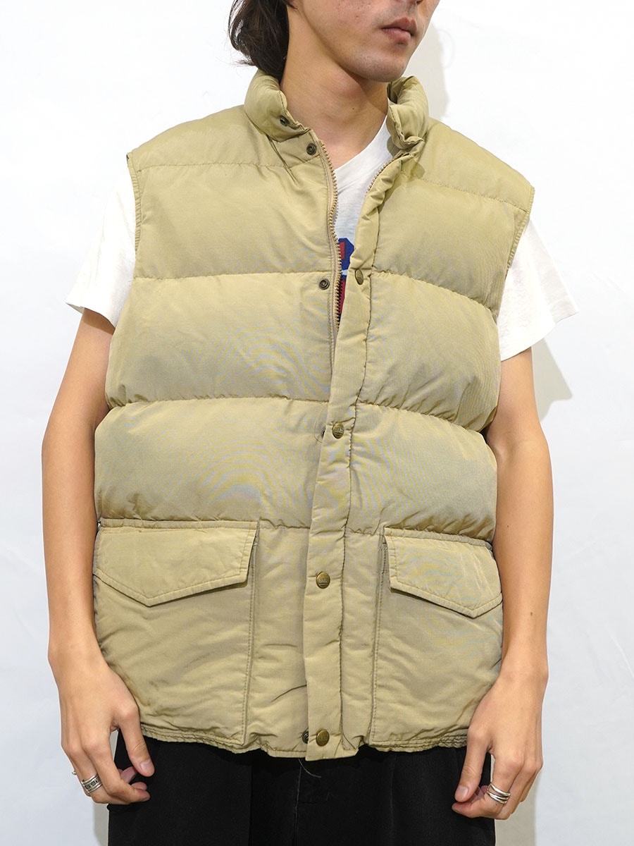 80's L.L.Bean 60/40クロス ダウンベスト ベージュ 表記(XL) | NEW