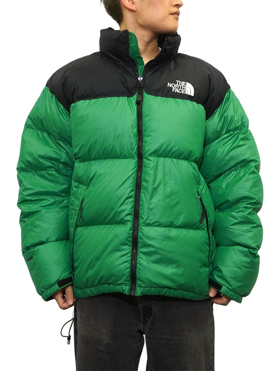 00's THE NORTH FACE 700フィル ヌプシジャケット グリーン 実寸(XXL位