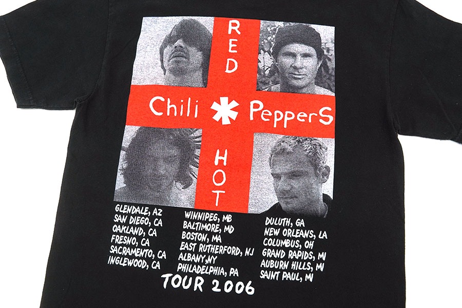 00's AAA RED HOT CHILI PEPPERS ''TOUR 2006'' 両面プリント Tシャツ