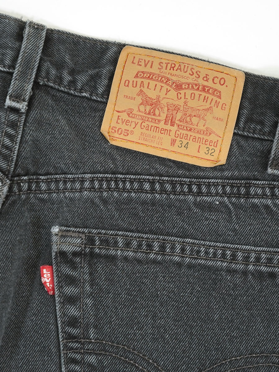 34x30！　90年代　Levi's 505 ブラックデニム USA製 USA製 Levi's 505 ブラックデニムパンツ 表記(34x30) | すべての商品