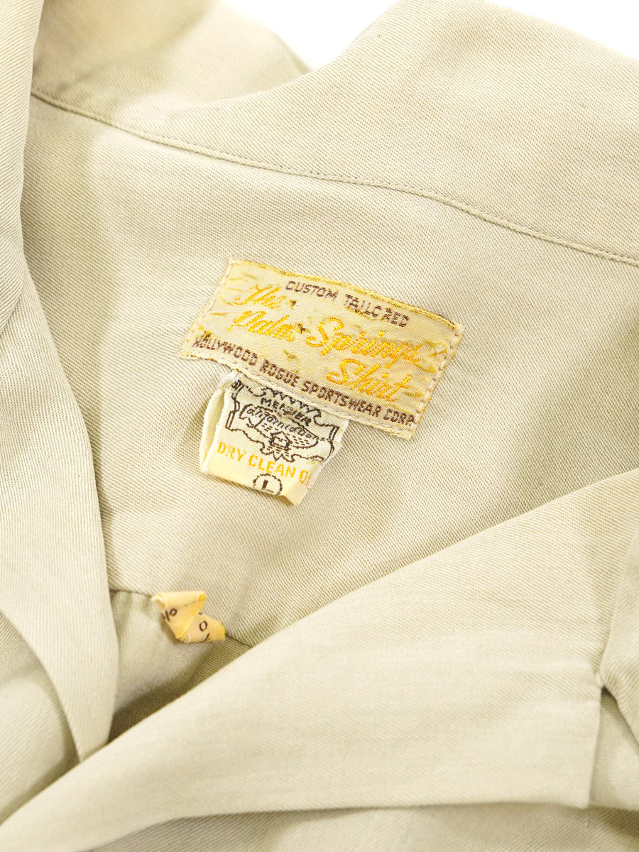 50's The Palm Springs Shirt ループカラー L/S レーヨンシャツ サンド
