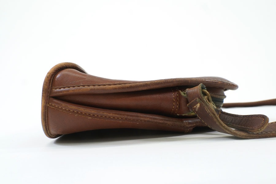 COACH LEATHER SHOULDER BAG BROWN MADE IN USA