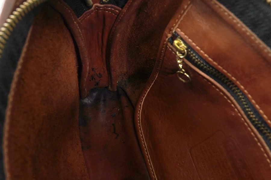 COACH LEATHER SHOULDER BAG BROWN MADE IN USA