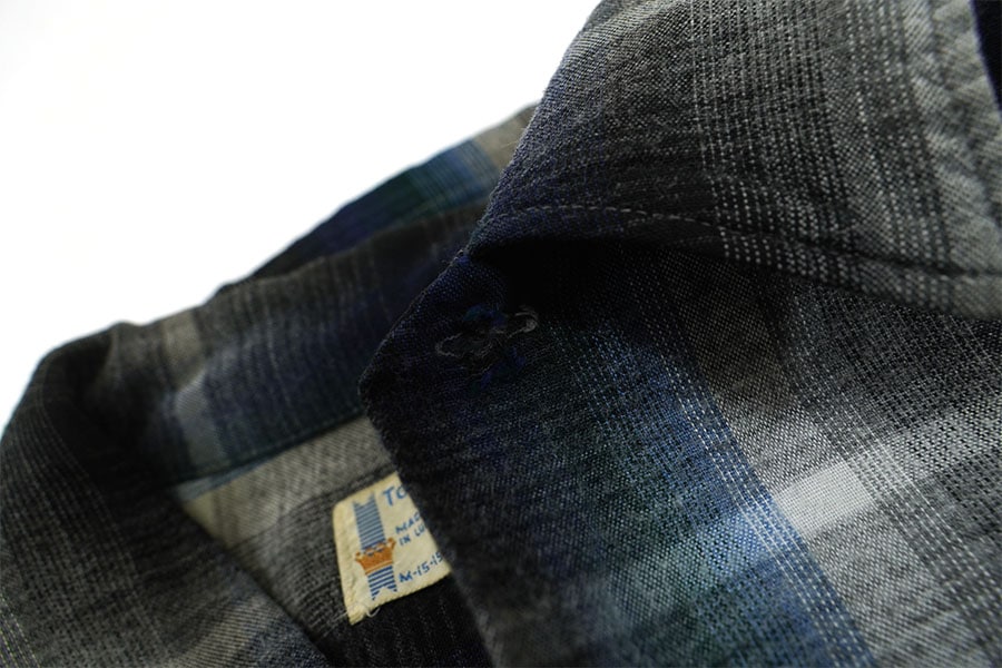 60's PENNEY'S TOWNCRAFT オンブレーチェック レーヨンシャツ 表記(M
