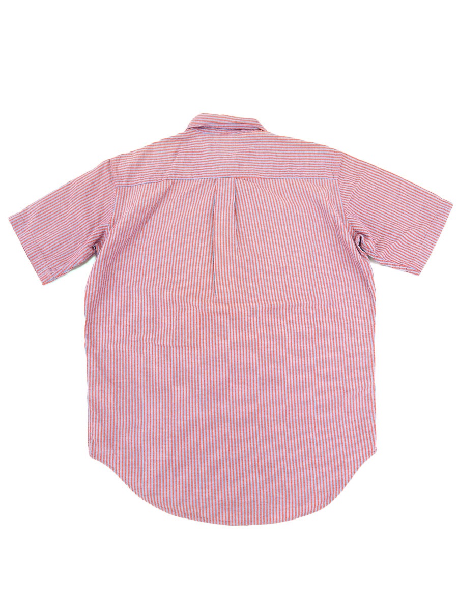 90's L.L.BEAN BLAKE シアサッカー ストライプ B.D.シャツ 表記