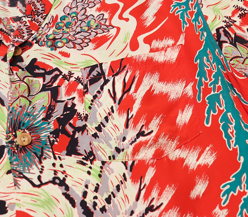 1950s L/S HAWAIIAN SHIRT , Size M
