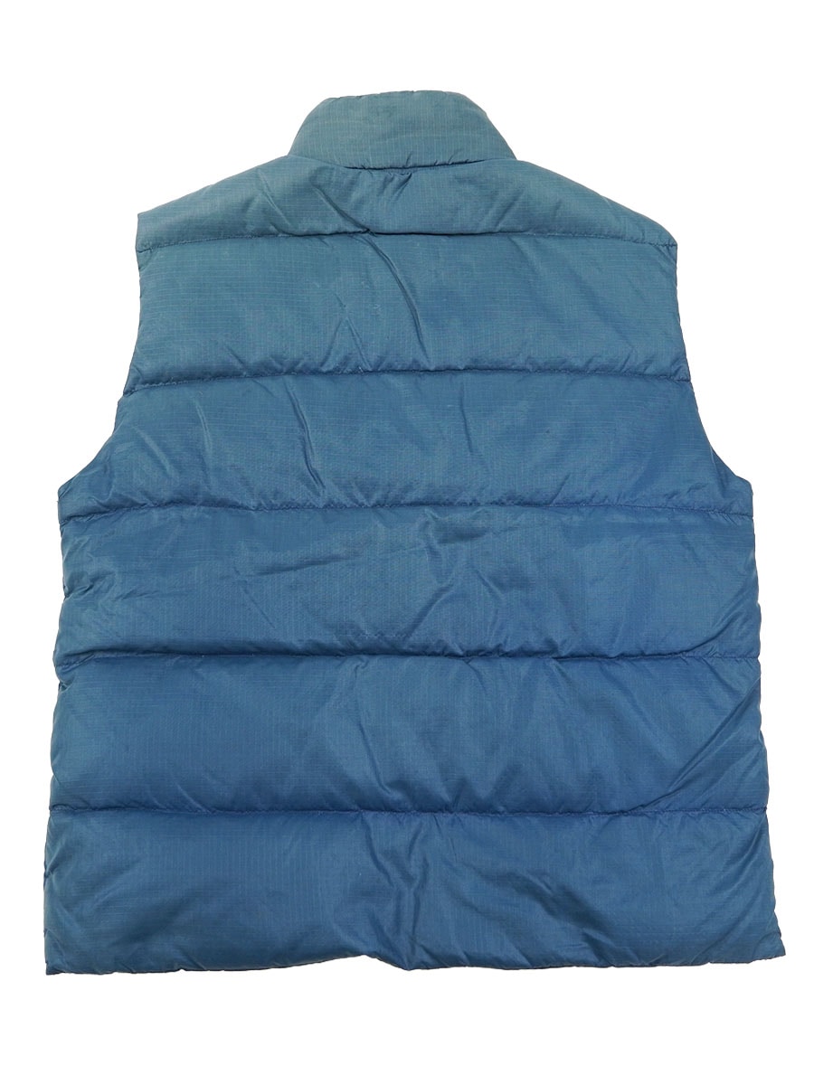 80's Eddie Bauer リップストップ ダウンベスト ダークブルー 表記(M位