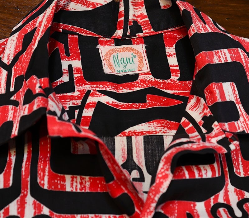 1950s COTTON HAWAIIAN SHIRT , Size L