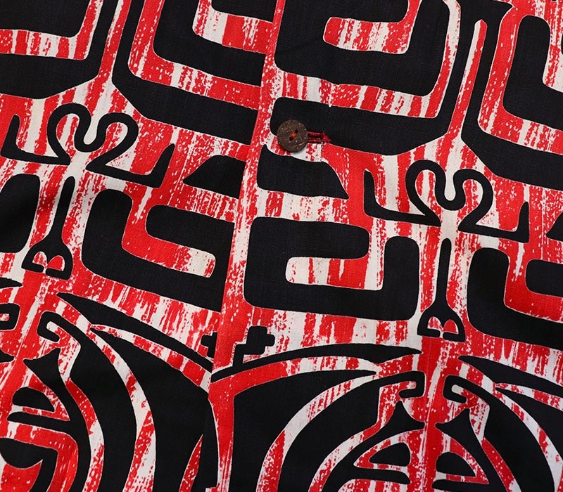1950s COTTON HAWAIIAN SHIRT , Size L