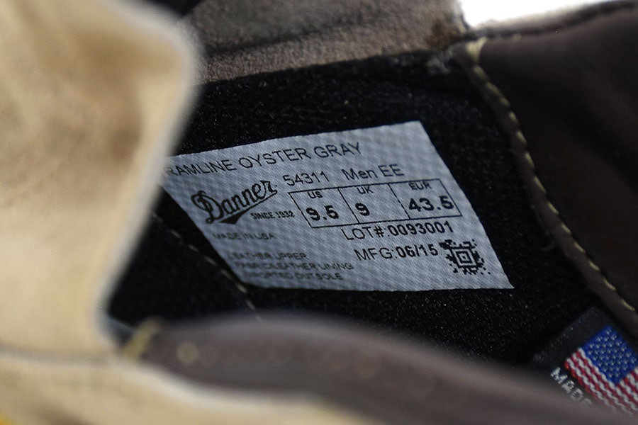 未使用 Danner ''TRAMLINE'' OYSTER GRAY レザーブーツ 表記(9.5