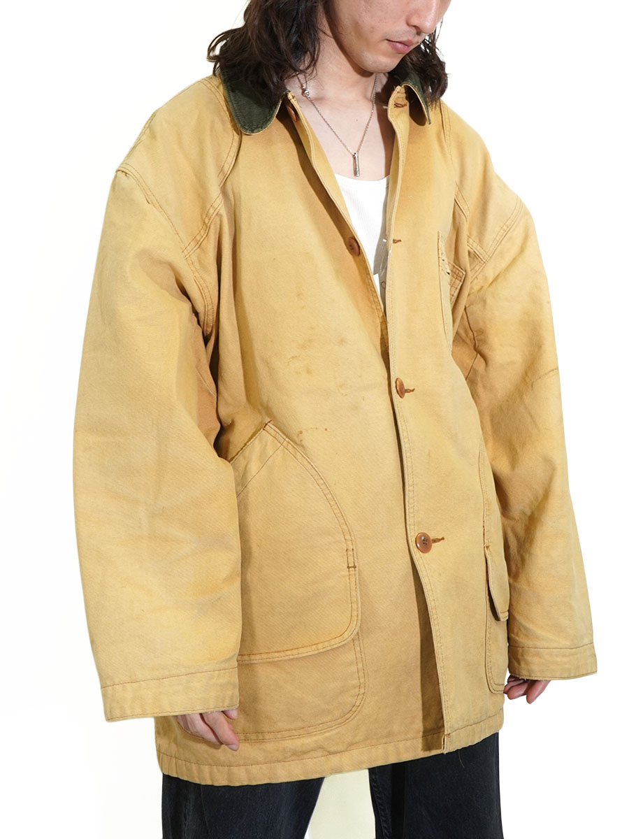 90's L.L.Bean 襟コーズ 裏チェックライナー ハンティングジャケット 褪せブラウン 表記(XL) USA製