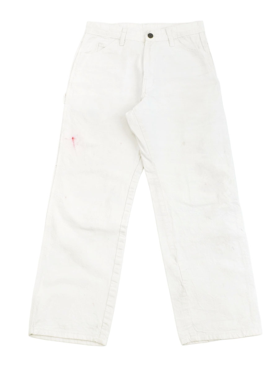 Dickies ホワイト コットンペインターパンツ 表記(30x30) | すべての