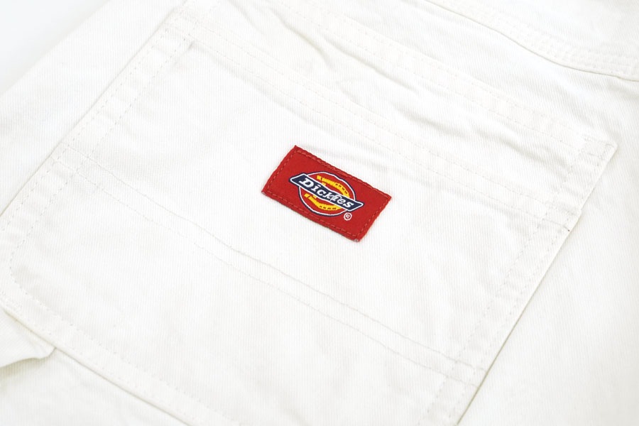 Dickies ホワイト コットンペインターパンツ 表記(30x30) | すべての