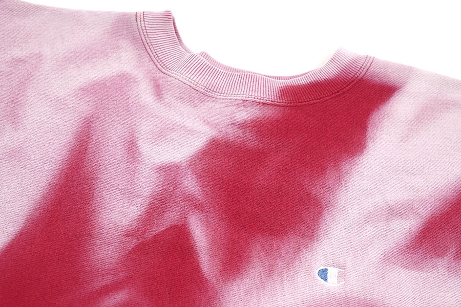 90'S CHAMPION REVERSE WEAVE CREW SUN FADE RED (SIZE.LARGE) MADE IN USA