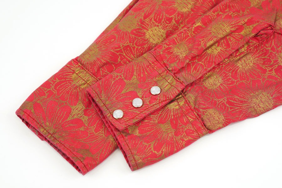 60's LEVI'S WESTERN WEAR 花柄 コットンウエスタンシャツ 実寸(14 1/2)