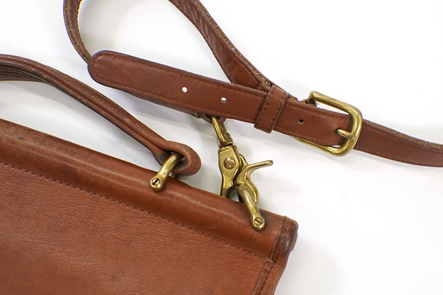 COACH LEATHER SHOULDER BAG  CAMEL MADE IN USA