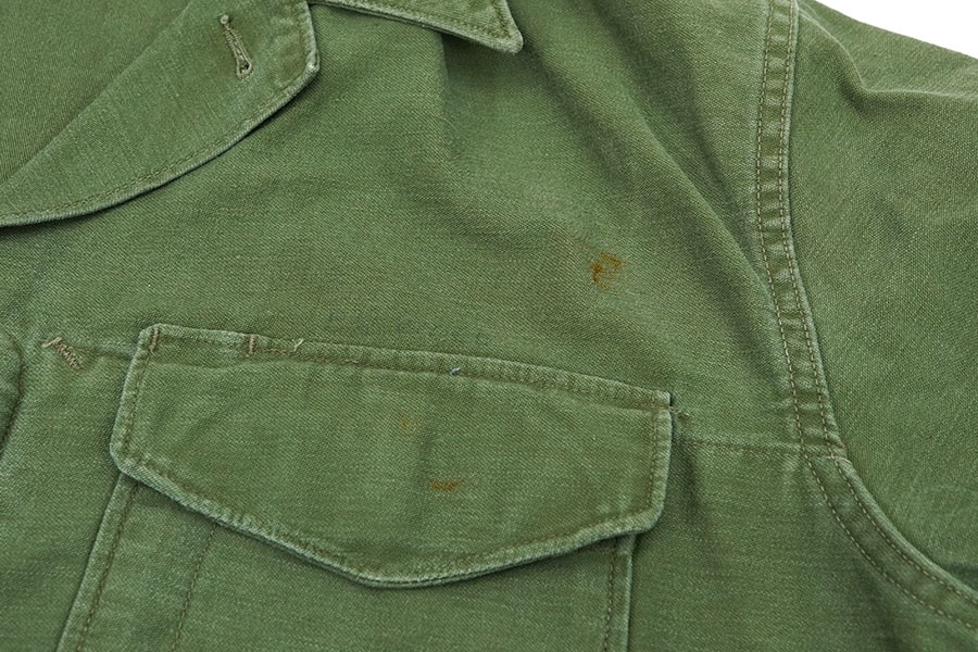 50's USMC P-58 コットンサテン ユーティリティシャツ 実寸(42位